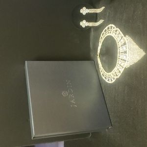 Jardin Crystal Tassel Necklace and Earring Set